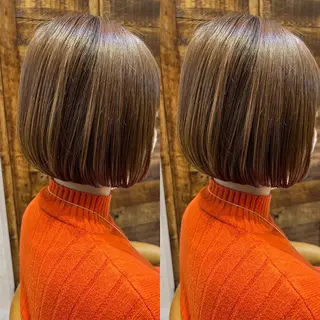 ミディアム カラー MIKU /ボブ/外ハネボブのヘアスタイル