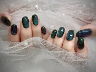 ネイル I-nailロング /ワンホン/キラキラのネイルデザイン