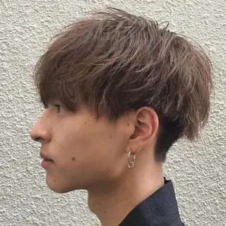 カラー パーマ メンズ 髪質改善🫧ベージュ 椙山 響のヘアスタイル