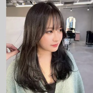 セミロング カラー 顔周り🌸ジエクト 🌸濱吉優希🌸のヘアスタイル