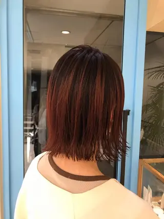 ミディアム カラー 三代 ゆりあのヘアスタイル