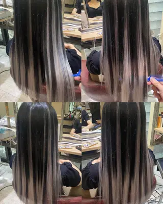 ロング カラー ササ キのヘアスタイル