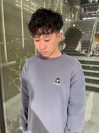 パーマ メンズ ボブ/レイヤー/ 御田村裕人のヘアスタイル