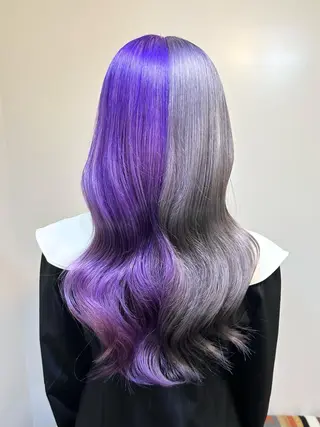ロング カラー ブリーチ毛対応酸性 ストレート🌈サキのヘアスタイル