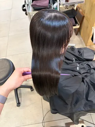 ロング カラー 縮毛/透明感カラー Mariamu🫧のヘアスタイル