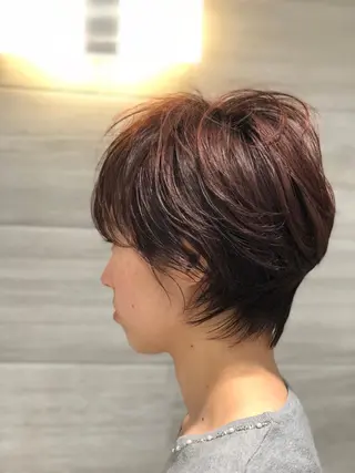 ショート カラー パーマ 山田 博仁のヘアスタイル