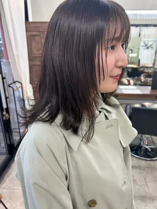 ミディアム カラー ボブ/レイヤー ナカミネアキナのヘアスタイル