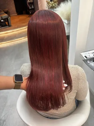 セミロング カラー パーマ ヘアアレンジ 🤍韓国風レイヤー/ 艶髪🤍鳥越美羽のヘアスタイル