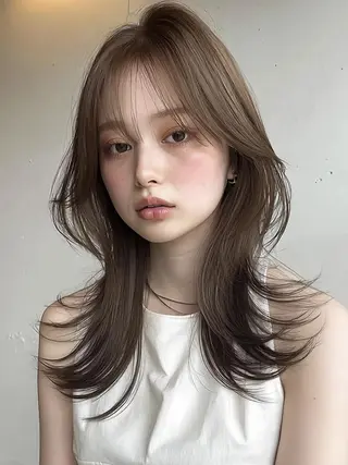 セミロング 🎀透明感カラー/ yuka🎀のヘアスタイル