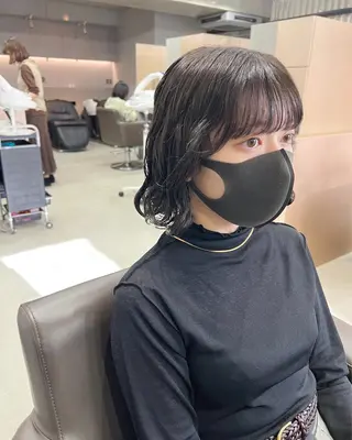 ショート パーマ ボブパーマコテ巻き風 パーマNo1深江秀平のヘアスタイル