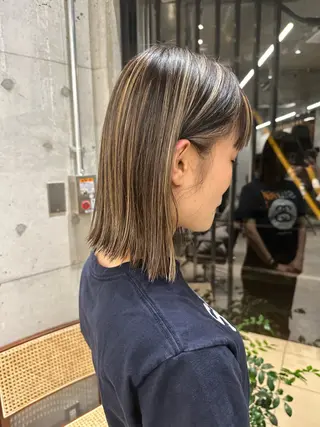 ミディアム カラー Watanabe Maiのヘアスタイル