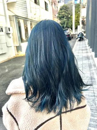 セミロング カラー パーマ ヘアアレンジ 🌈インナーカラー ‘ショウマ’🌈のヘアスタイル