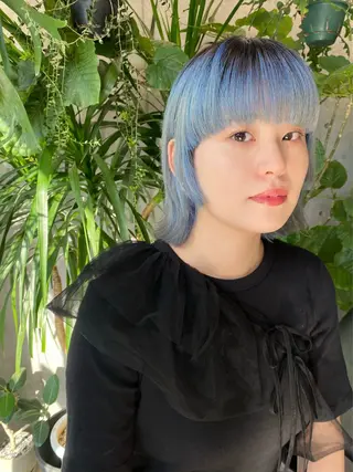 ミディアム カラー 似合わせカット レイヤー/ボブのヘアスタイル