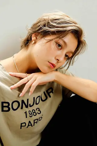 ショート カラー パーマ ヘアケア特化型サロン newi 京橋のヘアスタイル