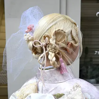ヘアアレンジ 美容室ORIKA AI レイヤーカットのヘアスタイル