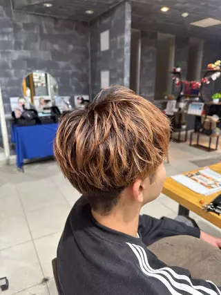 メンズ ⭐️佐藤壮也⭐️ 柔らかモテカラー🤎のヘアスタイル