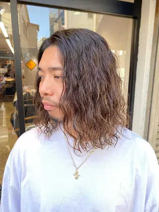 ロング パーマ メンズ メンズパーマ/鈴木 雅也/メンズカットのヘアスタイル