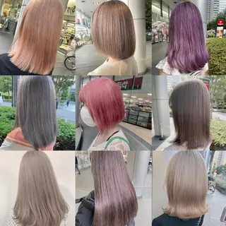 セミロング 赤味消しくすみカラー 💕髪質改善/梅田のヘアスタイル