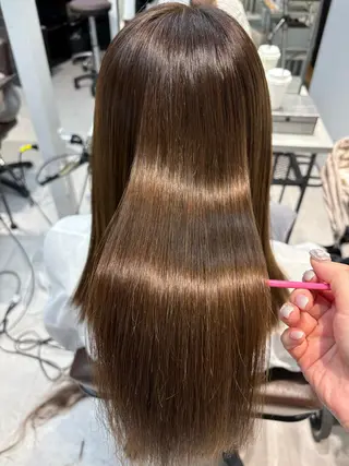 ロング カラー ninaアイドル前髪 ×透明感🎀のヘアスタイル