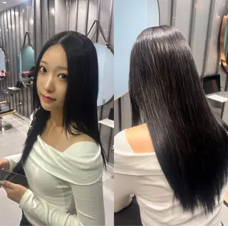 ロング カラー 🐈⬛JUMI /透明感カラー/🩶のヘアスタイル