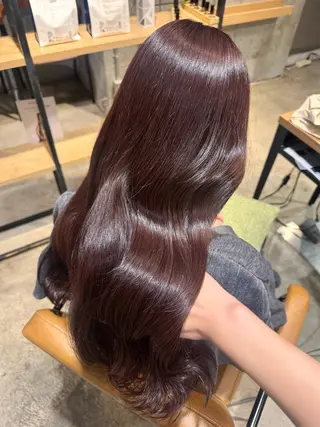 ロング カラー ヘアアレンジ 顔まわり/艶カラー/ 🤎himari🤎のヘアスタイル