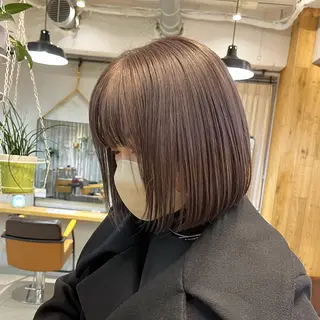 ショート カラー オリーブ/縮毛♡ Natsuno🩰のヘアスタイル