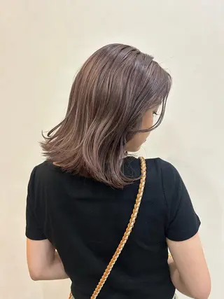 ミディアム カラー ボブ/透明感カラー 🧸YUI❤️のヘアスタイル