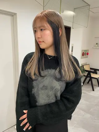 ロング カラー ダブルカラーVia/ airi♡のヘアスタイル