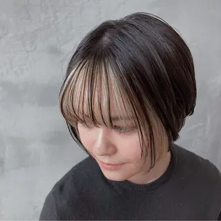 ショート カラー fifth JINGUMAE所属・波巻きスパイラルパー マ/シャドウパーマ駿のヘアスタイル