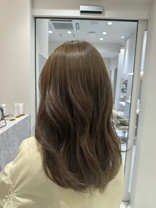 セミロング カラー 韓国レイヤー✨ yasuko銀座のヘアスタイル