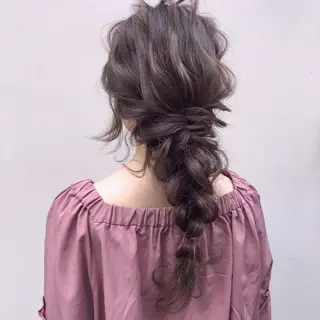 ロング ヘアアレンジ 卒業式お呼ばれ🕊️ ヘアセット✴︎ミキのヘアスタイル