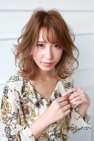 ショート カラー パーマ 小顔カット✨ 透明感カラー/村上のヘアスタイル