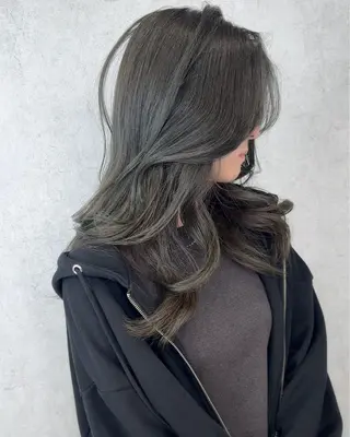 セミロング カラー ヘアアレンジ アンドウ ユウ/ レイヤーカット/韓国のヘアスタイル