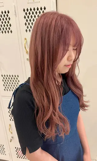 ロング カラー 興津/韓国レイヤー ダブルカラー美髪縮毛のヘアスタイル