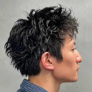 ショート パーマ ヘアアレンジ メンズ fifth 石川 凪のヘアスタイル