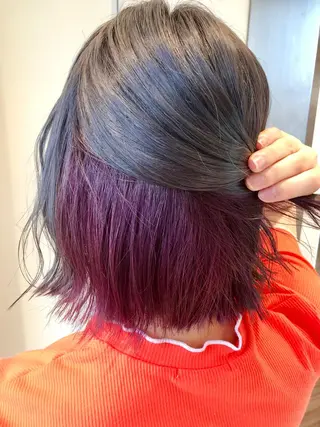 ミディアム カラー 島袋 ナオユキのヘアスタイル