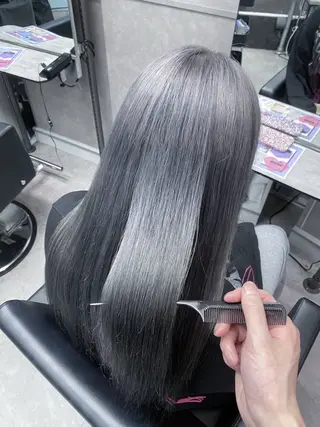 ロング カラー 國分 伸也のヘアスタイル