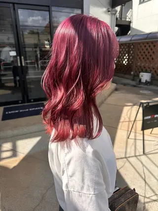 セミロング カラー 💖艶・ブリーチ 透明感miyu💖のヘアスタイル