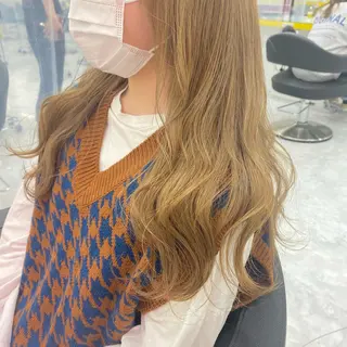 セミロング カラー ヘアアレンジ mai🍑暖色カラー /レイヤー💖のヘアスタイル