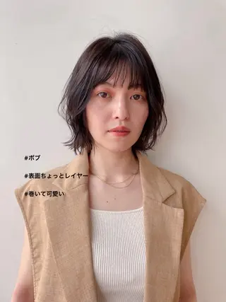 ミディアム ボブ/ミディアム 親しみやすさ/さくらのヘアスタイル