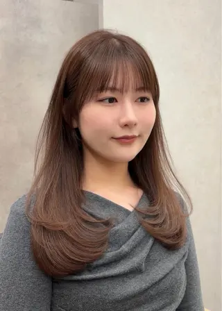 セミロング 🩵似合わせカット/ カラー/あさか 🩵のヘアスタイル