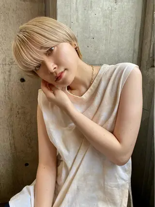 ショート カラー 似合わせカラーパーマ 🌿kitin米川のヘアスタイル