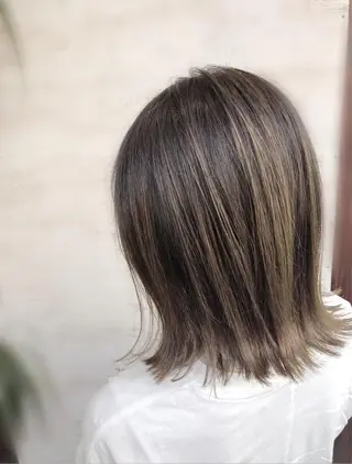 ミディアム カラー ケアブリーチ /髪質 改善/古橋圭史郎のヘアスタイル