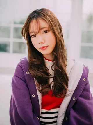 セミロング カラー パーマ 【公式】amble luxe池袋東口🩷のヘアスタイル