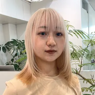 ミディアム カラー ハイトーン×レイヤー ／遠藤将太のヘアスタイル