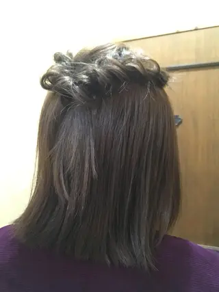 ミディアム カラー ヘアアレンジ ✨🌿大人可愛い愛さ れhair🌿✨松本のヘアスタイル
