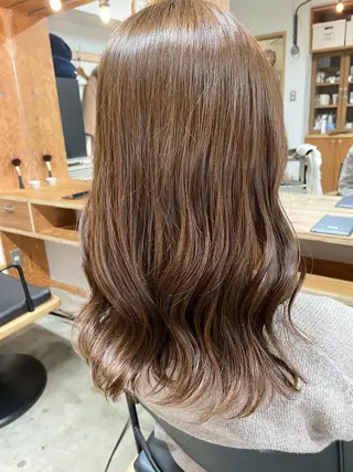 セミロング カラー パーマ ヘアアレンジ メンズ マツエク・マツパ 暖色ボブ 🍊rikakoのヘアスタイル