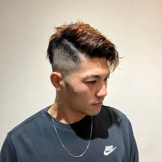ショート パーマ メンズ 中村 玲美のヘアスタイル