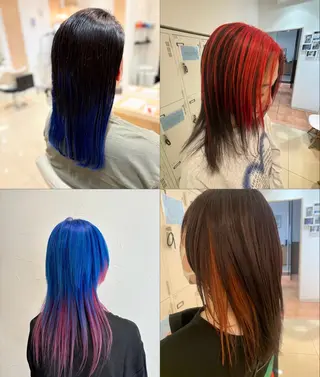 セミロング カラー ヘアアレンジ ミドウチ アヤカのヘアスタイル