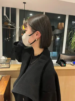 ショート カラー パーマ ヘアアレンジ メンズ キッズ ネイル マツエク・マツパ アイブロウ お洒落パーマ/ボブ ❄️Tomoka❄️のヘアスタイル